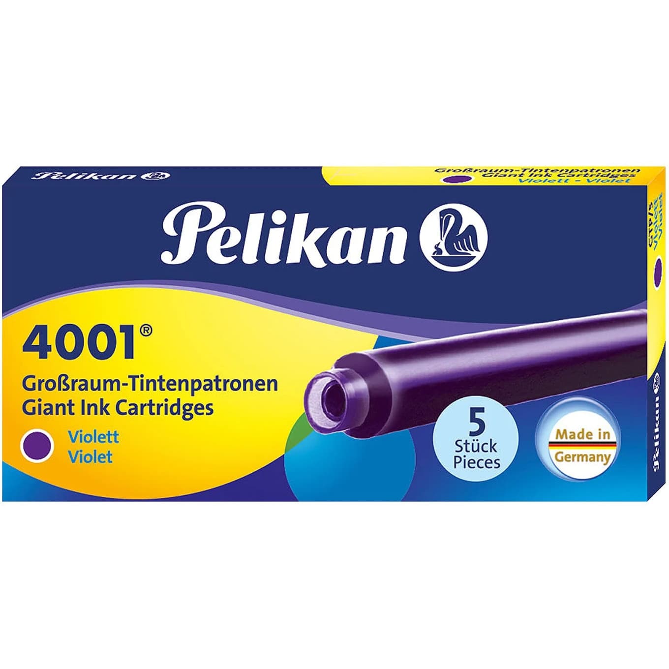 Naboje długie fioletowe (5szt.) 300004111 PELIKAN