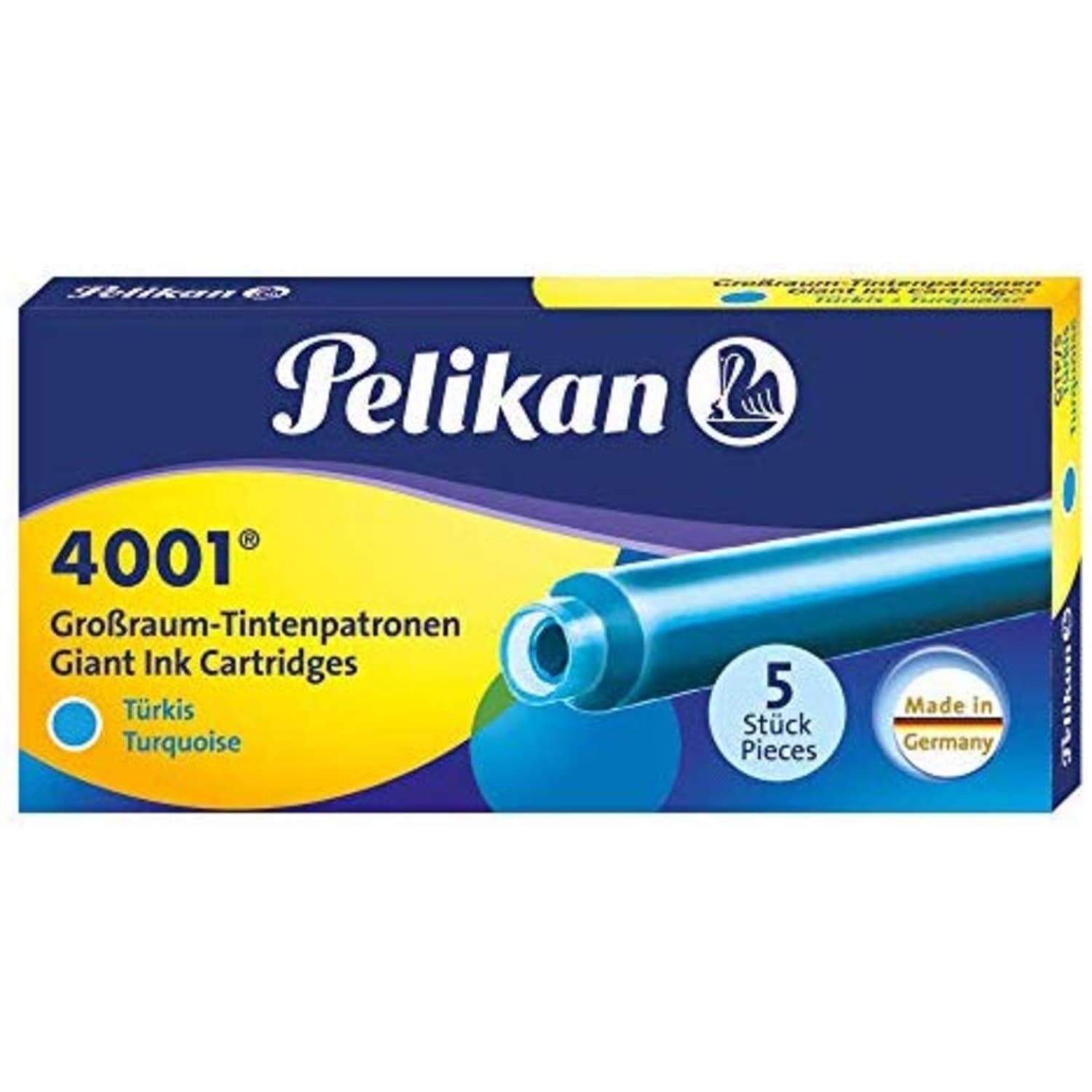 Naboje długie turkusowe (5szt.) 300004110 PELIKAN