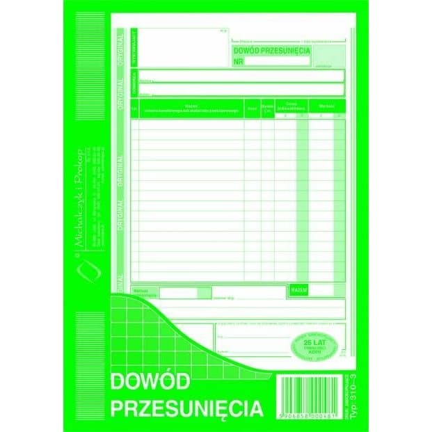 310-3 Dowód przesunięcia MICHALCZYK I PROKOP