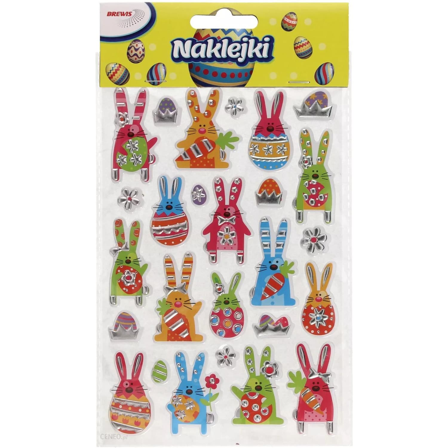 Naklejki z pianki KRÓLICZKI WIELKANOC CLE10 BREWIS