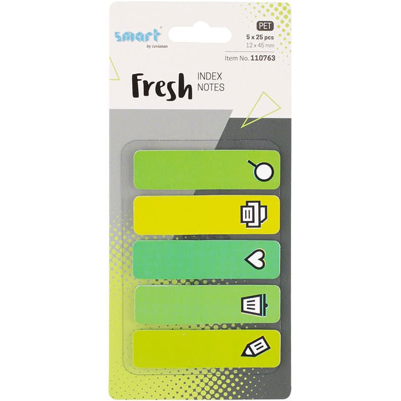 Zakładki indeksujące SMART FRESH PET 12x45mm 5x25szt OFFICE 110763