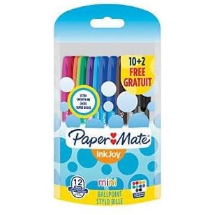 Długopisy INKJOY mini 100ST BAG 10+2 mix 1956640 PAPER MATE