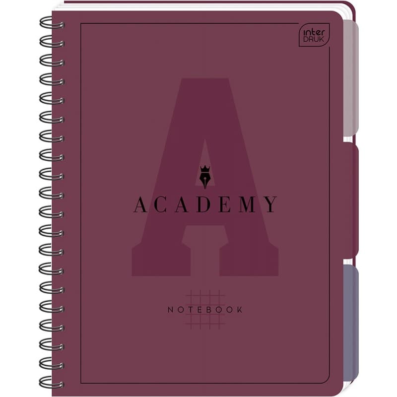 Kołozeszyt A4 100k. kratka 90g przekł PP ACADEMY