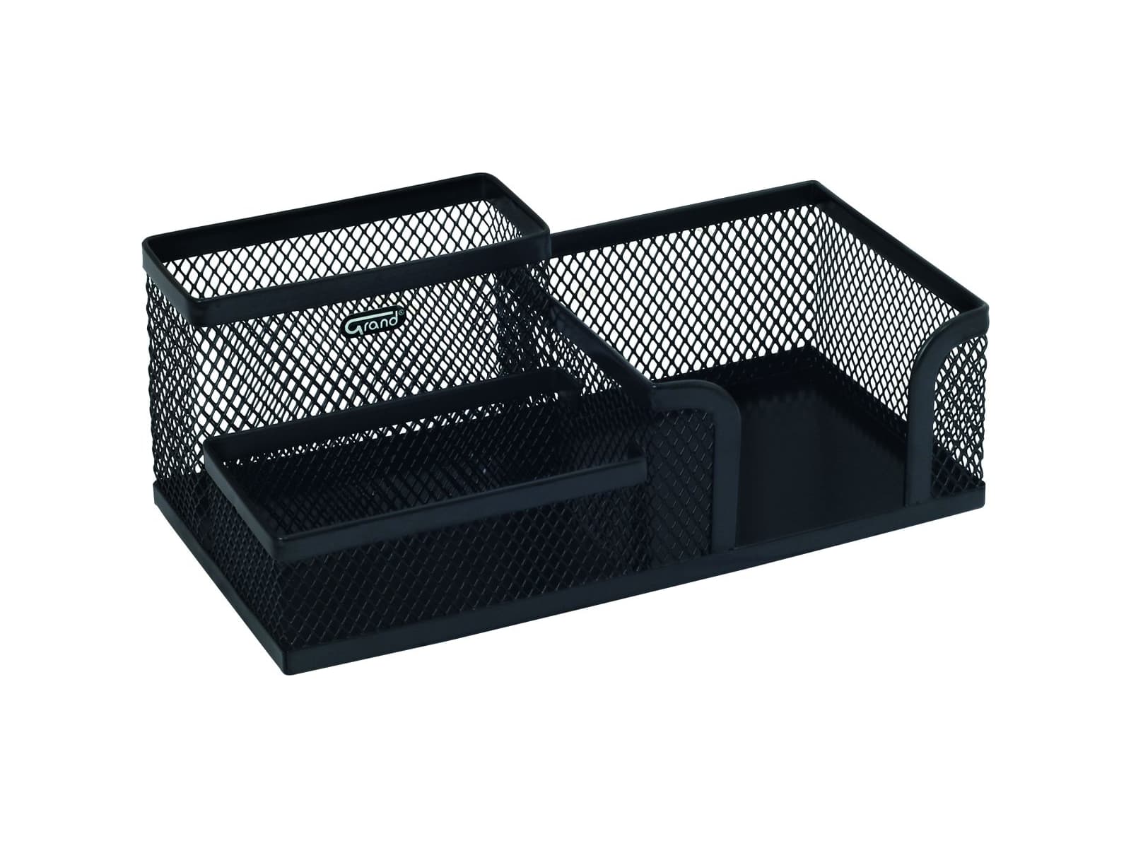 Przybornik na biurko czarny metalowy MW-218 120-1334 GRAND