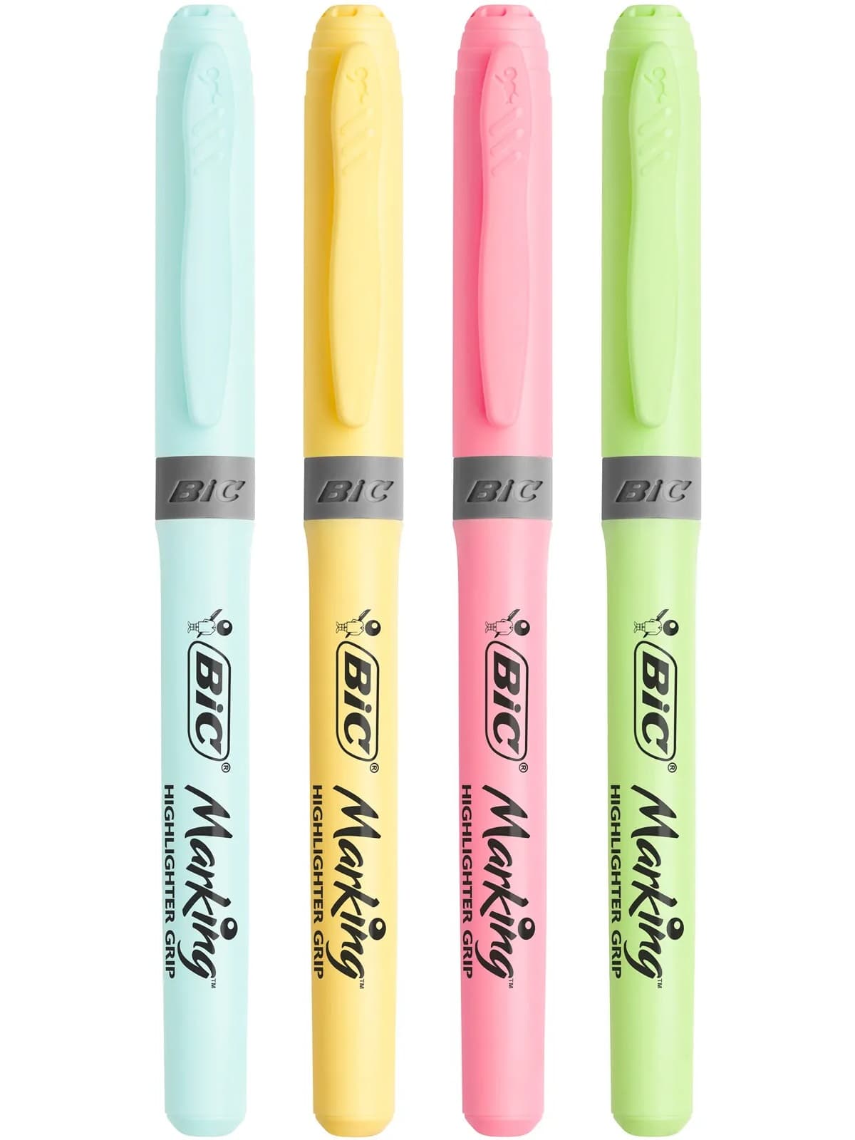 Zakreślacz HIGHLIGHTER GRIP pastelowe kolory opakowanie 4 kolory 964859 BIC