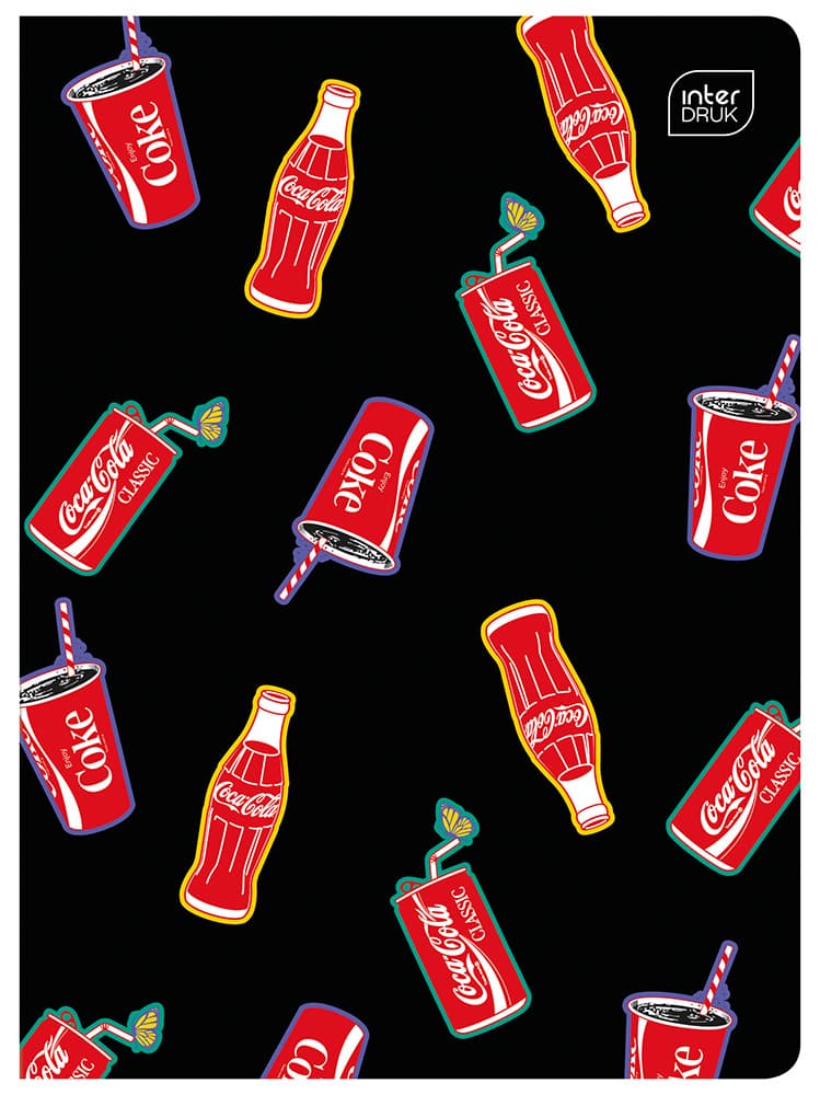 Zeszyt A5 32k kratka 70g M Mat+UV COCA COLA INTERDRUK