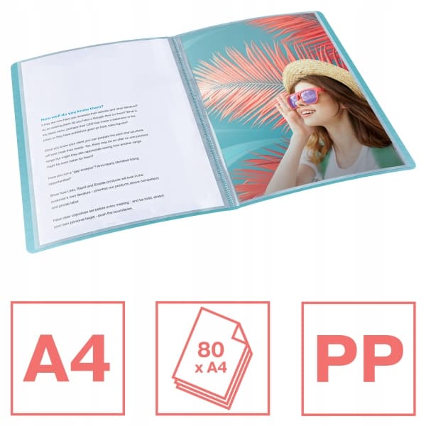 Album ofertowy na dokumenty A4 40 kieszeni Colour`Breeze niebieski 626227 ESSELTE