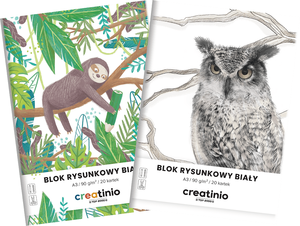 Blok rysunkowy A3 20k biały CREATINIO 400176664 TOP 2000