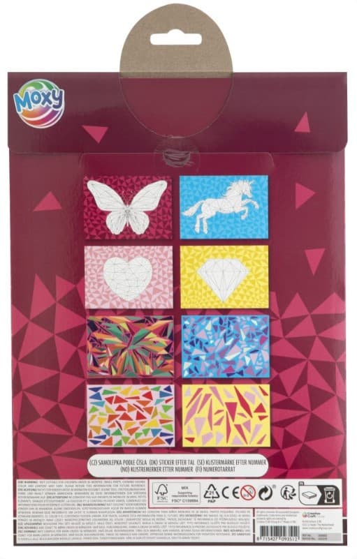 Naklejanie po numerach A4 MOTYL 100082/A MOXY
