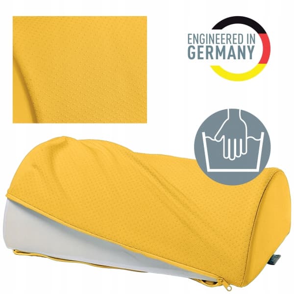 Zestaw Podnóżek żółty 53710019 + Podkładka jasno szara Ergo Cosy 64830085 LEITZ