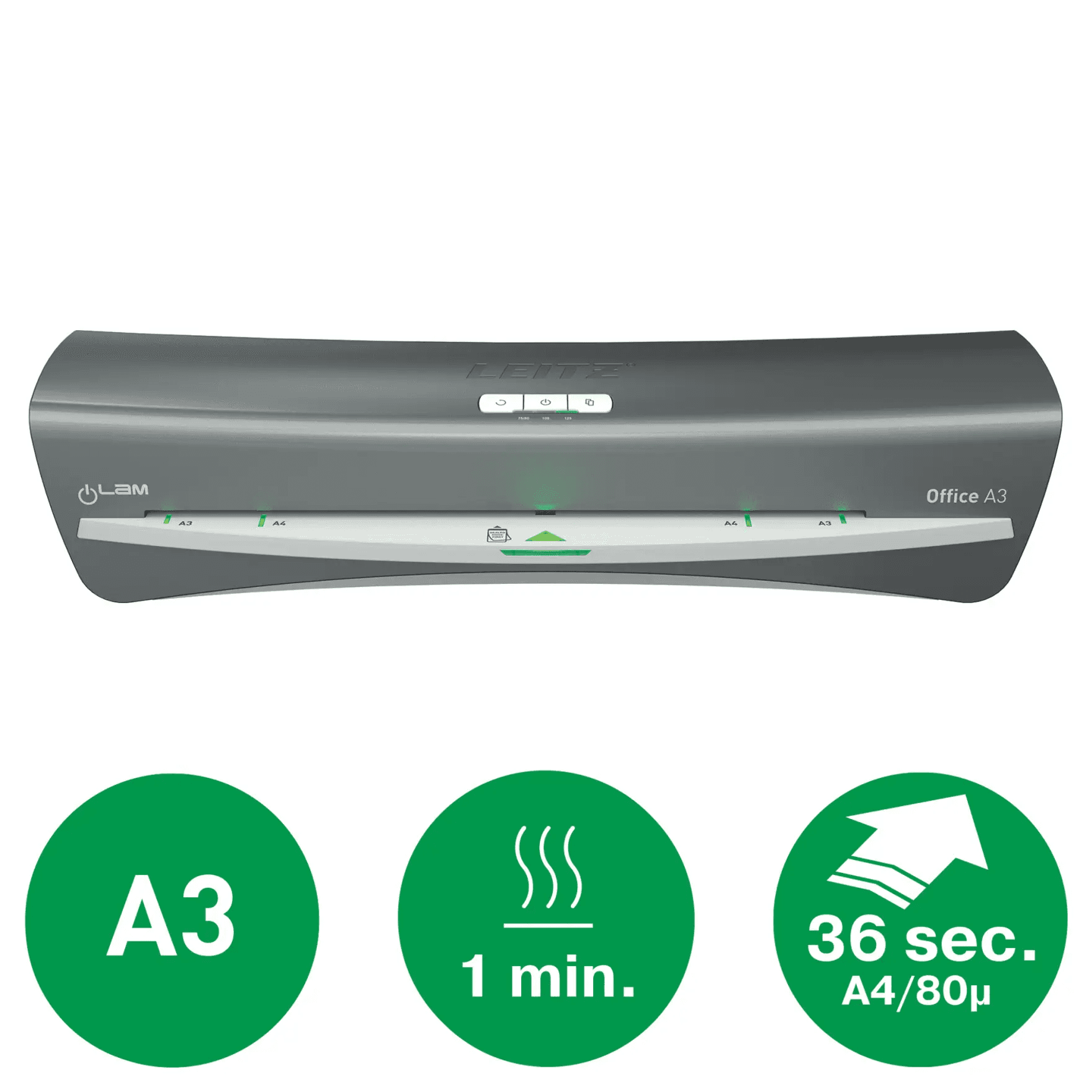Laminator iLam OFFICE A3 230V srebrny 72530084 LEITZ