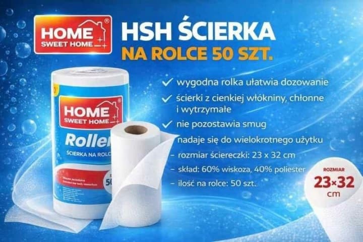 Ściereczka na rolce HSH ROLLER (50 sztuk) 400000026