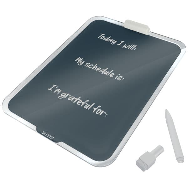 Szklana tabliczka na biurko Leitz Cosy szara 39470089