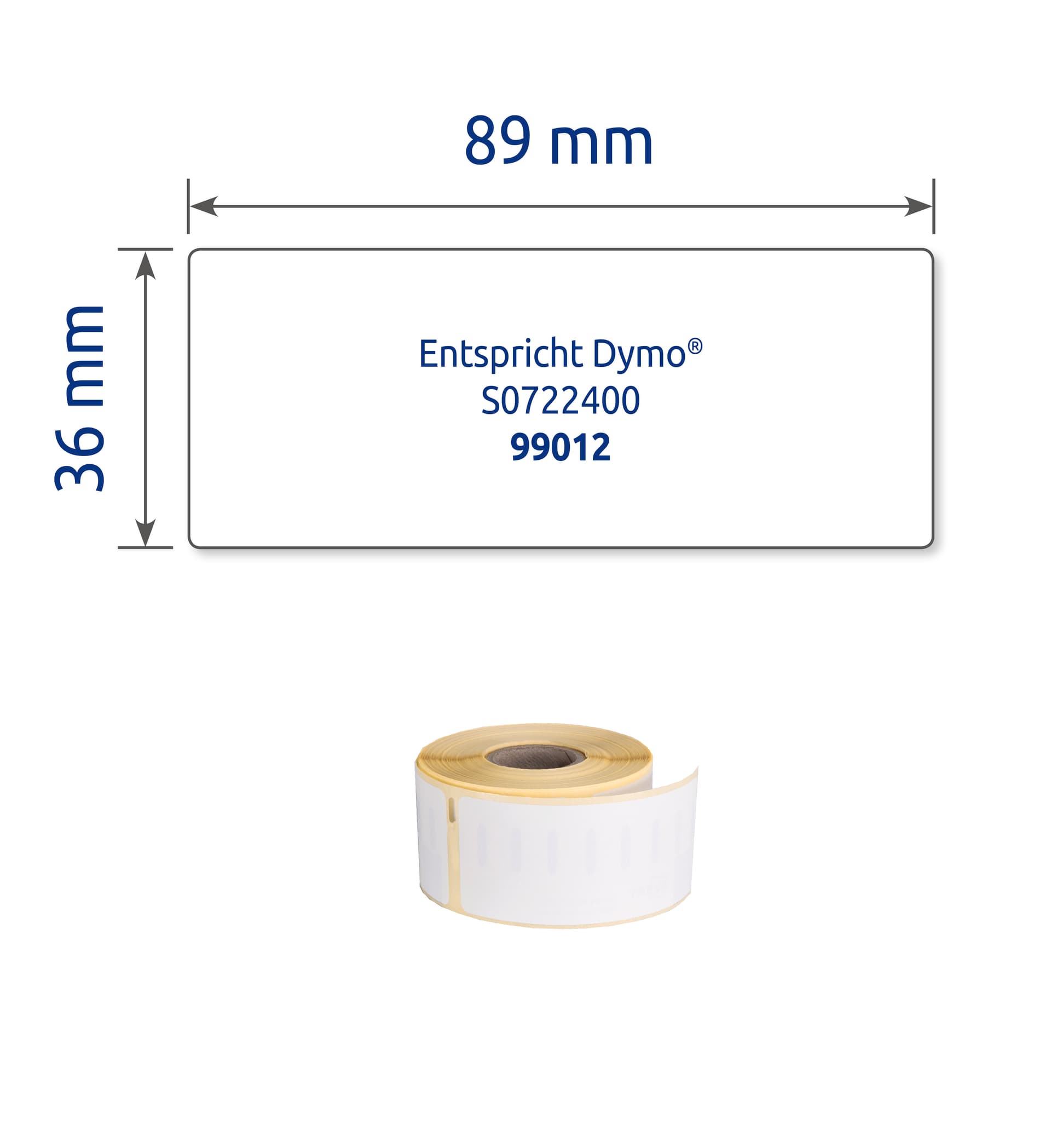 Etykiety adresowe w rolce 36x89mm 260 etyk.trwałe, białe ASS0722400 Avery Zweckform