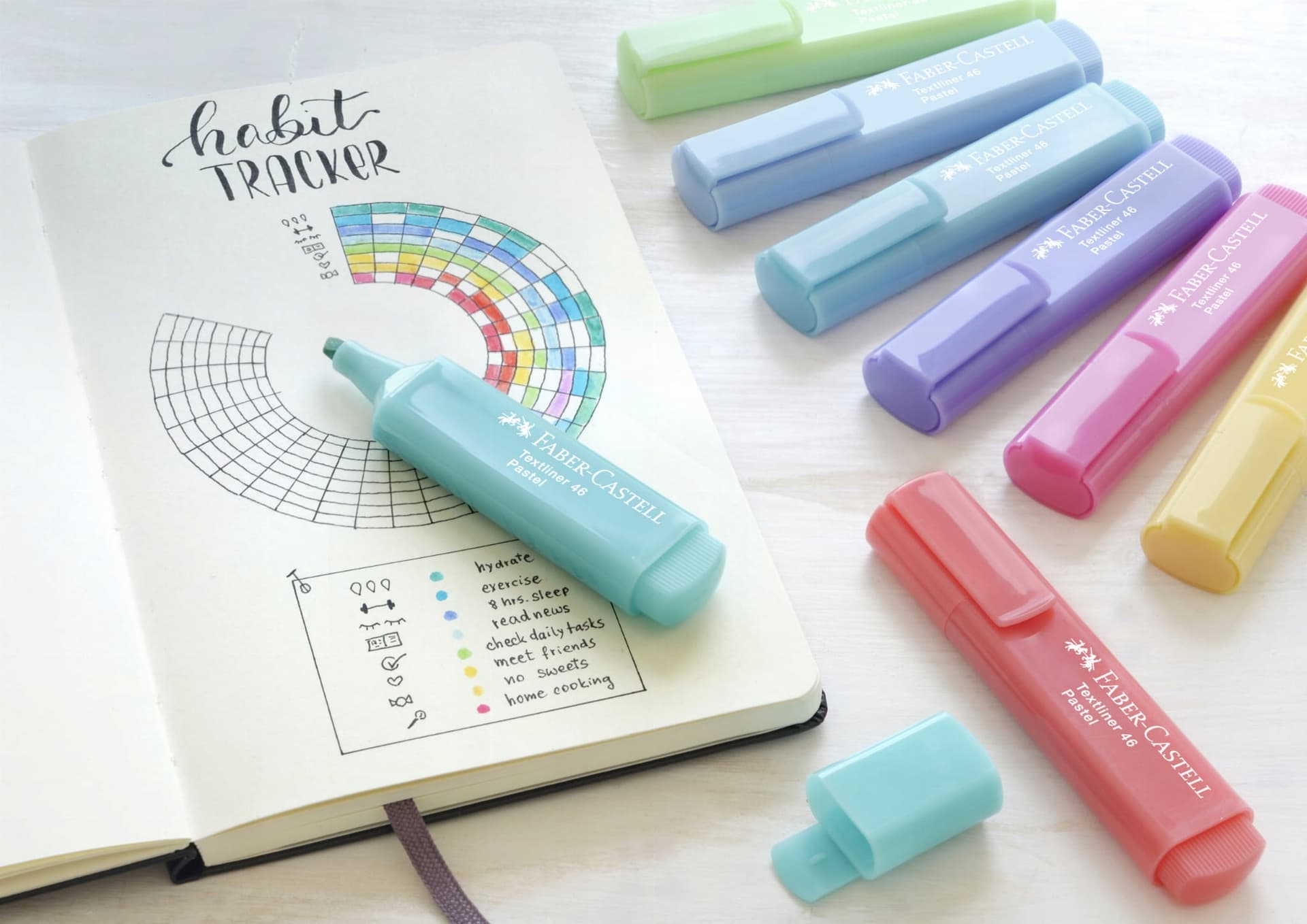 Zakreślacz 1546 8 kolorów pastelowych 254658 Faber-Castell