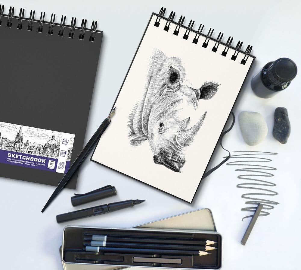 Szkicownik Sketchbook A4 50k 100g czarny 400152648 OXFORD