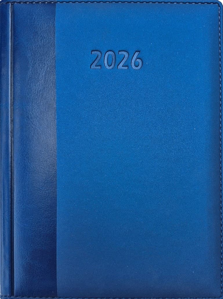 Terminarz A5 dzienny, okładka skóropodobna - szyta - wycinane registry K2 BESKIDY