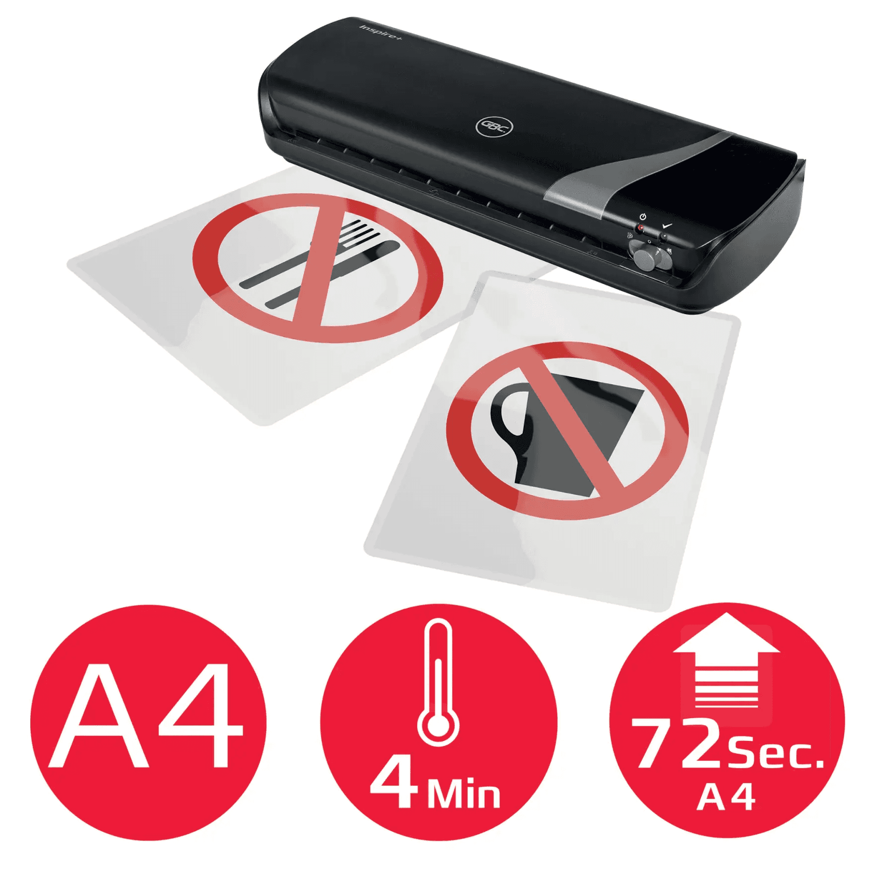 Laminator Inspire+ A4 4w1 czarny 4410036 GBC