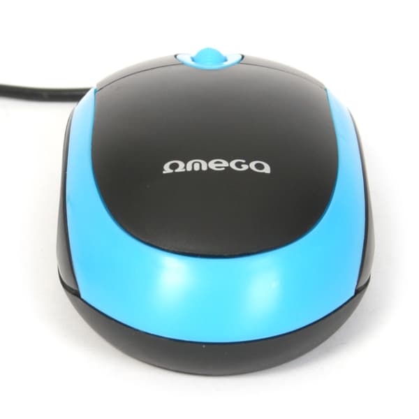 Mysz OMEGA optyczna 1200dpi USB Value Line czarno-niebieska (41644)