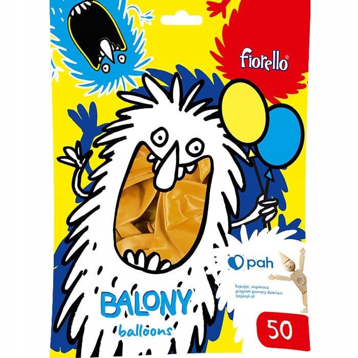 Balony metalizowane złote 12" (50szt.) FIORELLO 170-2635
