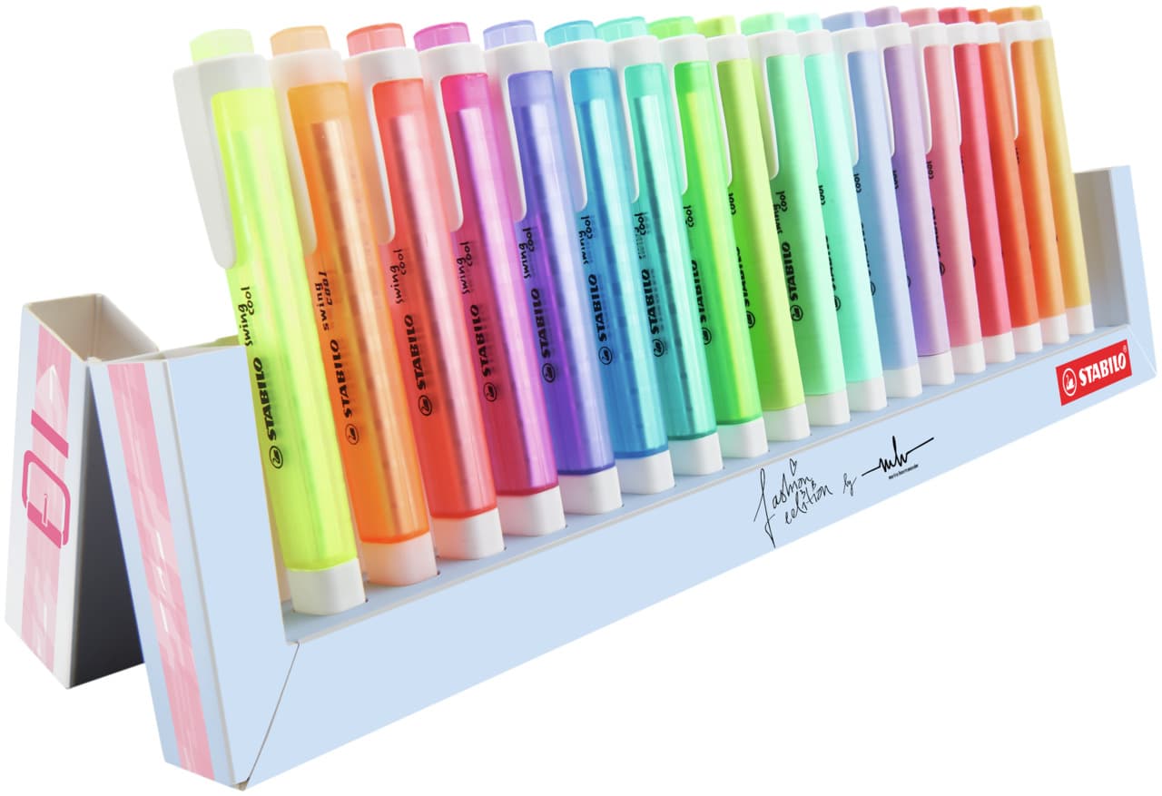 Zakreślacz STABILO SWING COOL pastel 18szt. podstawka na biurko 275/18-02