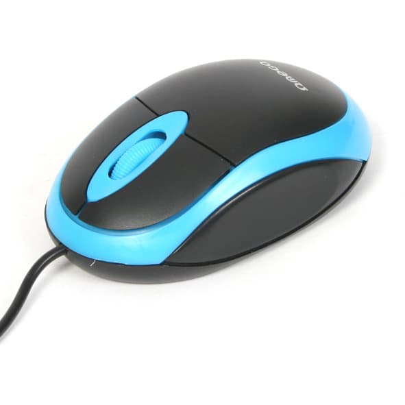 Mysz OMEGA optyczna 1200dpi USB Value Line czarno-niebieska (41644)