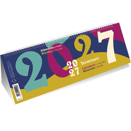 Kalendarz ze spiralką poziomy 2027 T-100-2-18 Michalczyk i Prokop