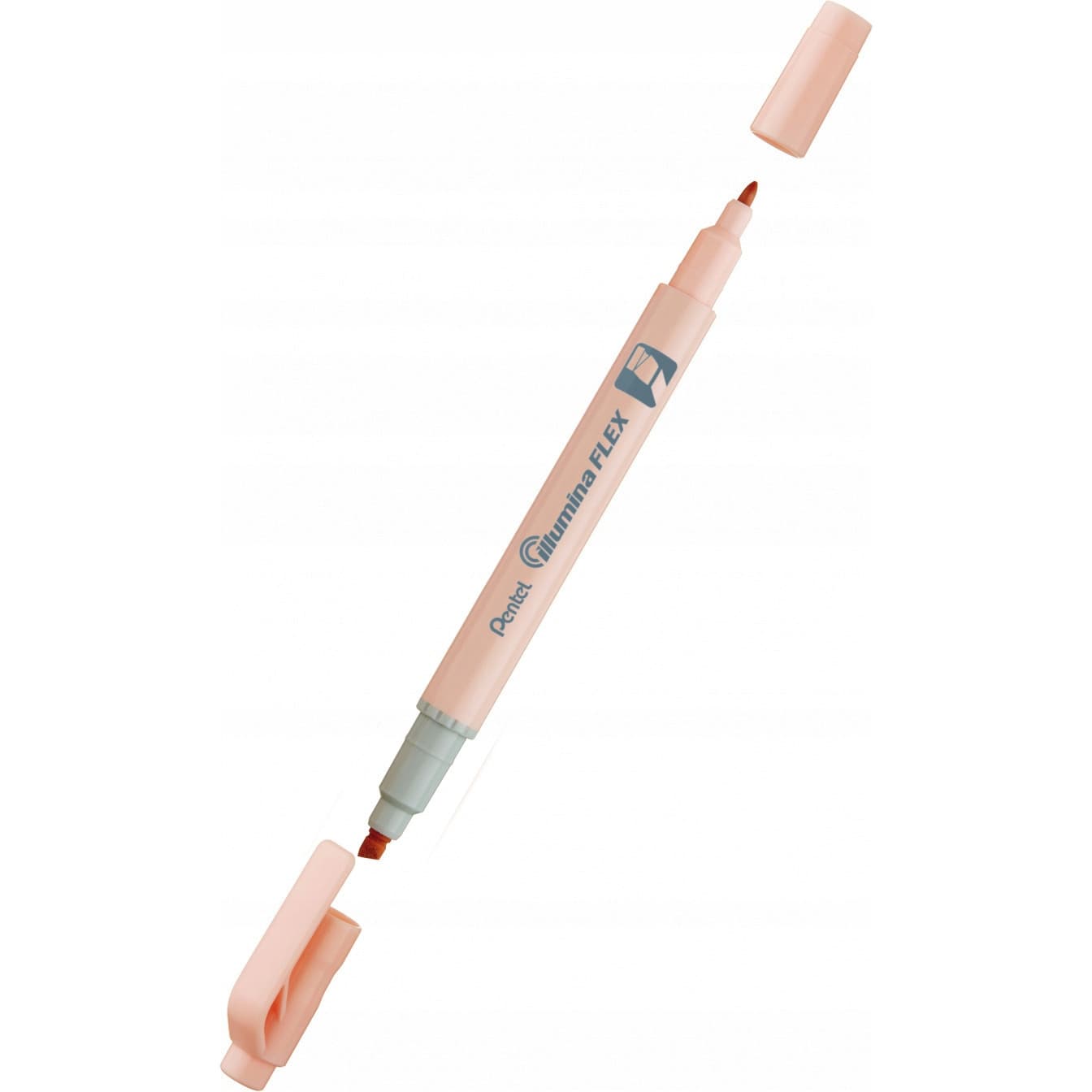 Zakreślacz dwustronny pomarańczowy pastelowy ILLUMINA FLEX SLW11P-FE PENTEL