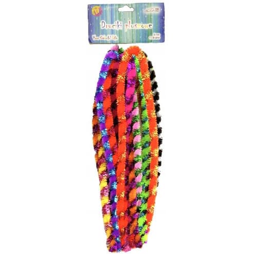 Druty pluszowe przeplatane mix 9mm x 50cm DP-0217 ALIGA