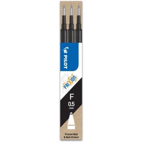Wkład FRIXION CLIKER 0,5mm czarny (3szt) PIBLS-FR5-B-S2-E PILOT