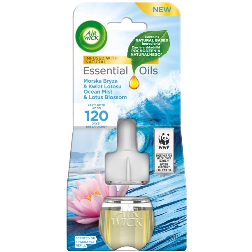 Wkład do odświeżacza AIR WICK elektryczny 19ml Morska Bryza & Kwiat Lotosu