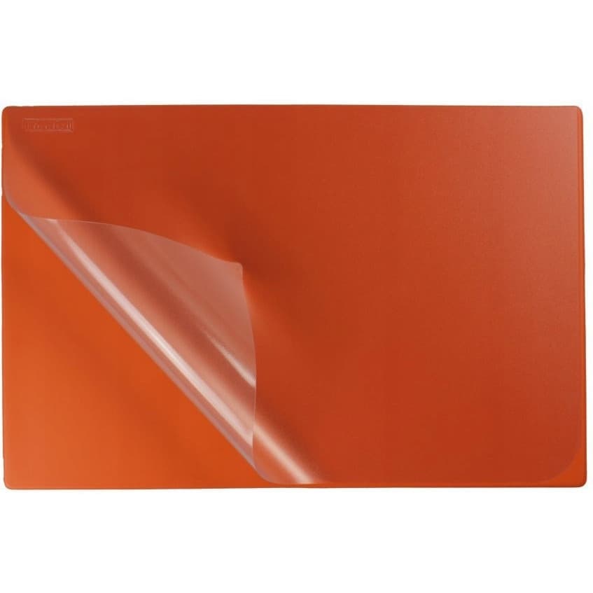 Podkładka na biurko z przezroczystą folią 38x58cm PVC pomarańczowa BIURFOL KPB-01-04