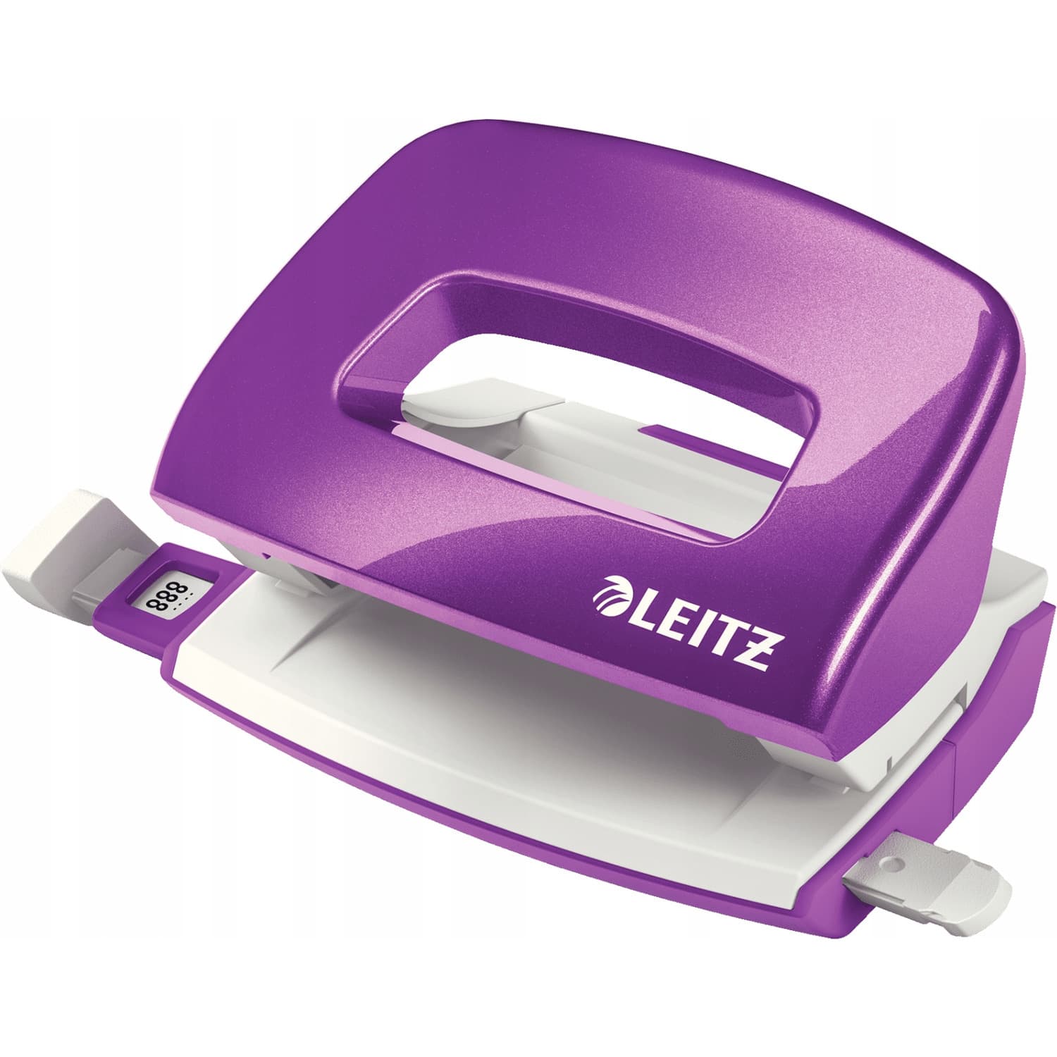 Dziurkacz mini LEITZ WOW metalowy fioletowy 50601062