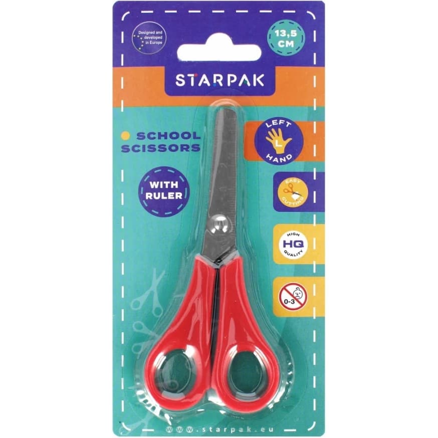 Nożyczki leworęczne z miarką 13cm 533760 STARPAK
