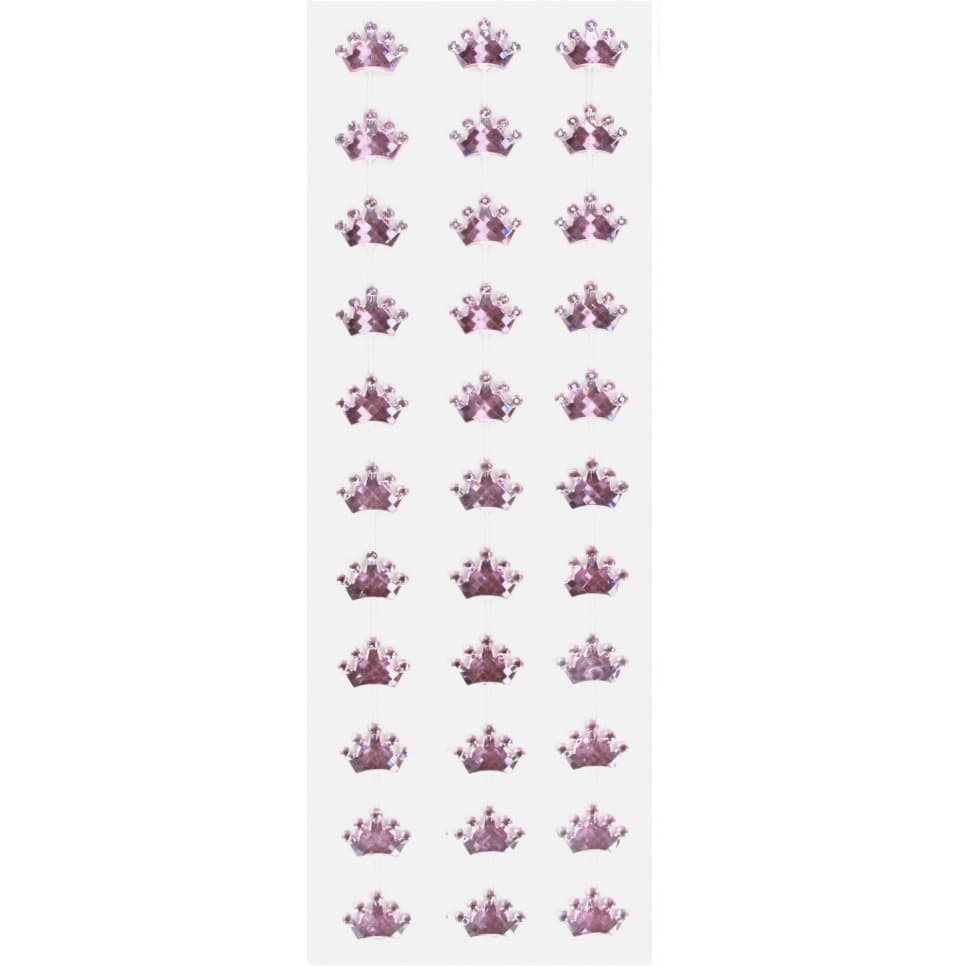 Kryształki samoprzylepne KORONA różowa (33 szt) 545767 CRAFT WITH FUN