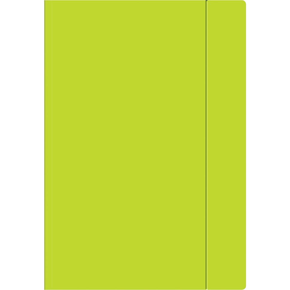 Teczka z gumką A4+ FLUO limonkowa INTERDRUK