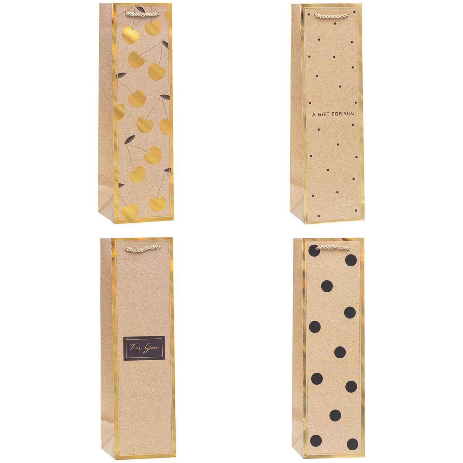 Torebka prezentowa 11x38x11cm na butelkę TBG-24175-HS-BB ROZETTE