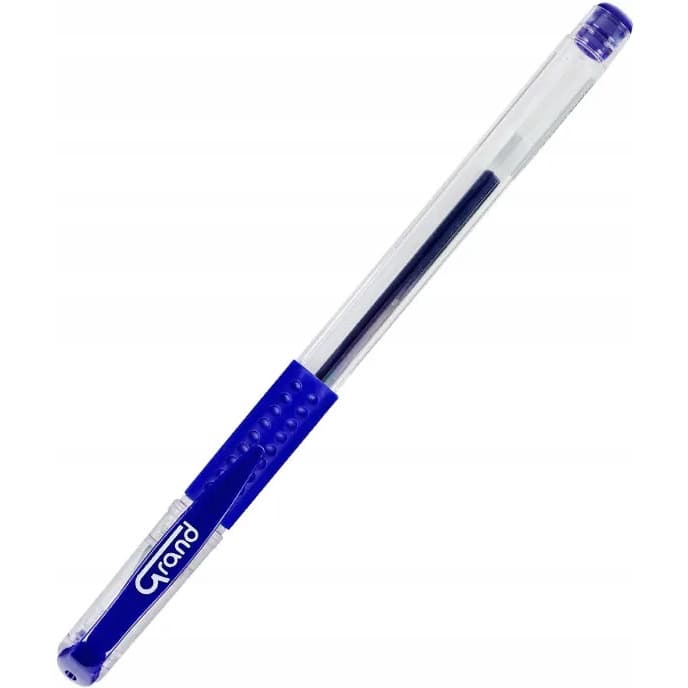 Pióro żelowe niebieskie GR101 do biura ergonomiczne 160-1027 GRAND