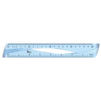 Linijka 20cm NIEBIESKA BL012-B TETIS