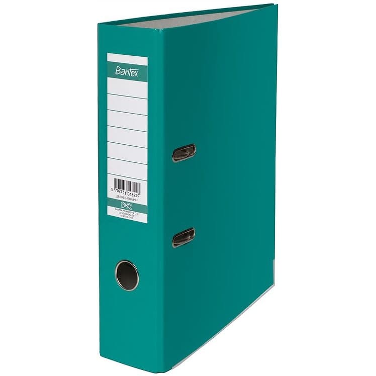 Segregator na dokumenty A4 80mm XXL turkusowy z szyną 100551794 BANTEX