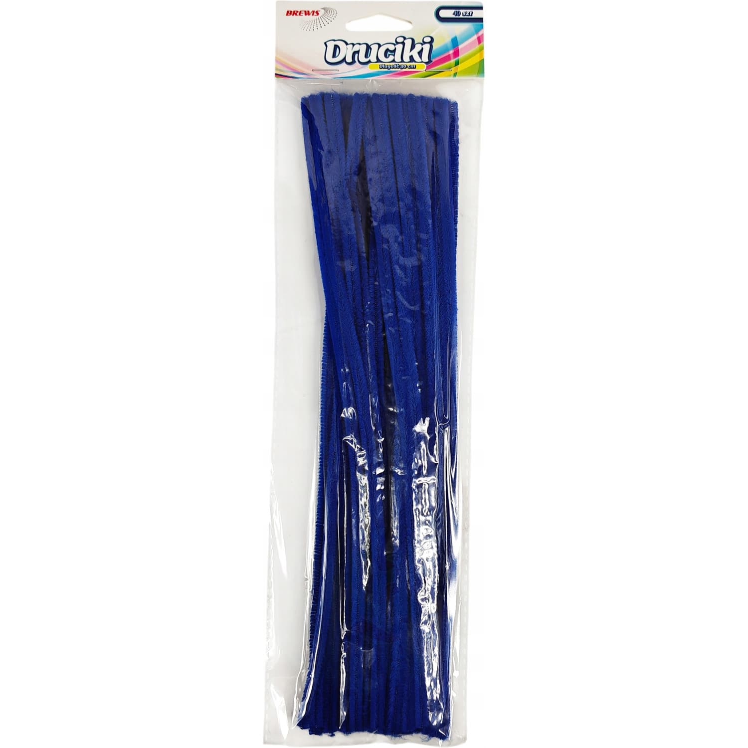 Druciki kreatywne DR34 granatowy 40szt. 30cm BREWIS