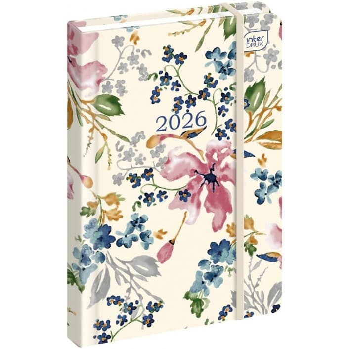 Kalendarz książkowy A6 192 Mat+UV blossom INTERDRUK