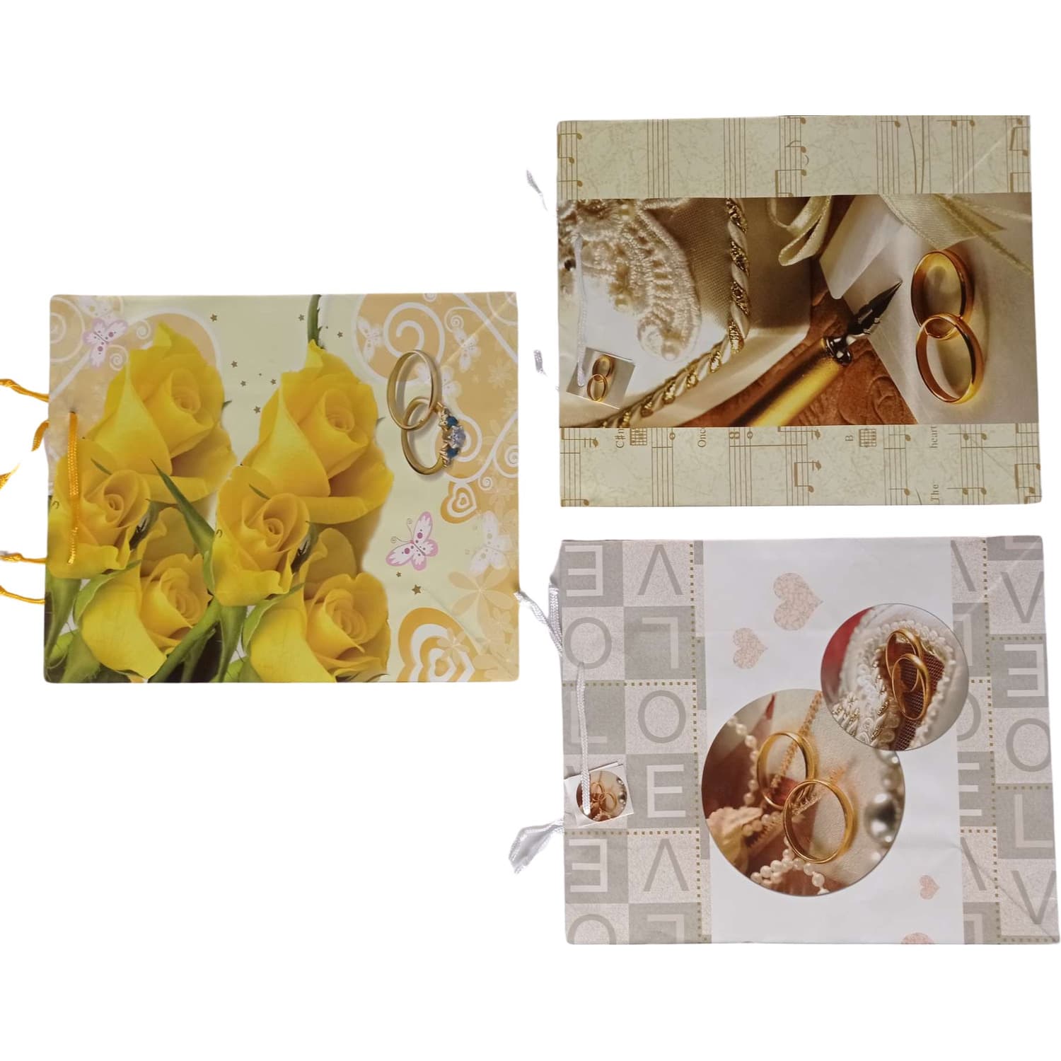 Torebka prezentowa 41x49x19cm laminowana Jumbo ŚLUBNA ROZETTE