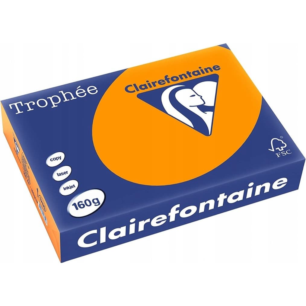 Papier ksero A4 160g TROPHEE pomarańcz 1765 250ark