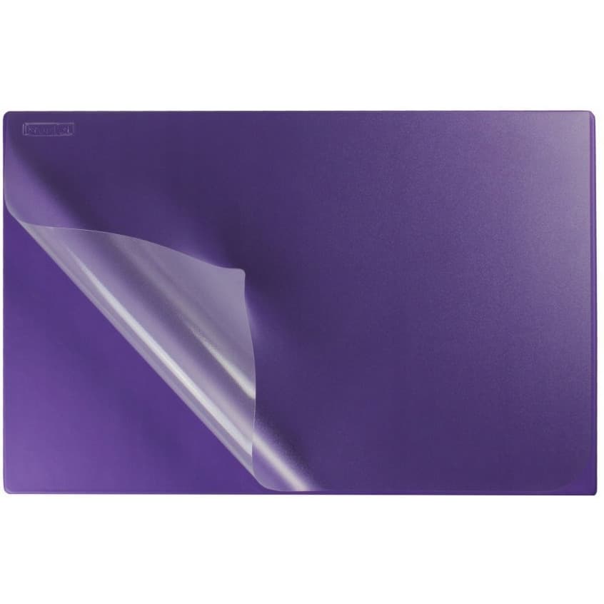 Podkładka na biurko z przezroczystą folią 38x58cm PVC fioletowa BIURFOL KPB-01-05