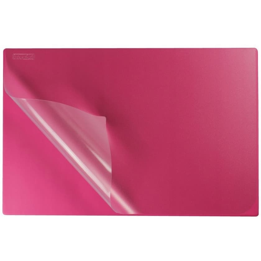 Podkładka na biurko z przezroczystą folią 38x58cm PVC różowa KPB-01-03 BIURFOL