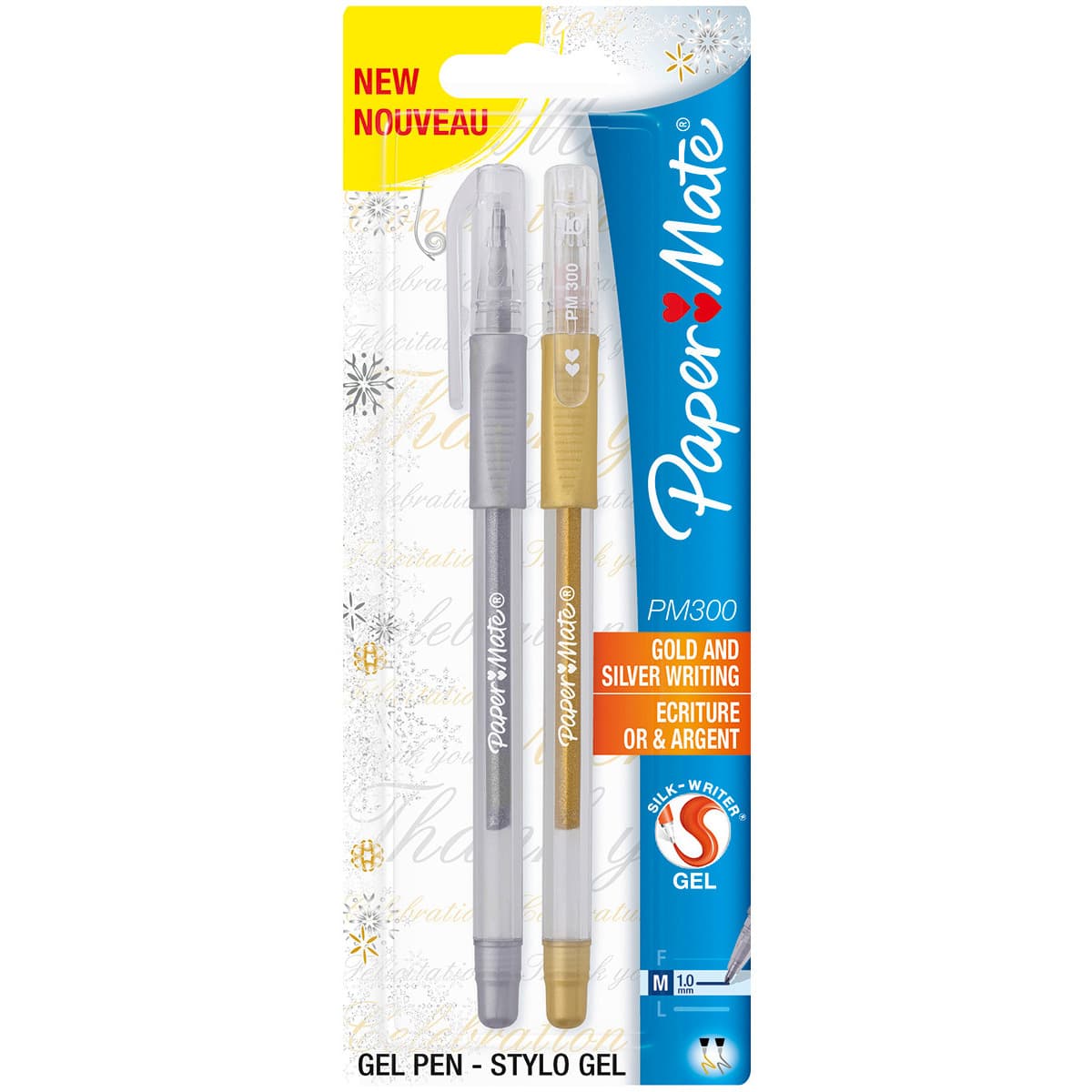 Pióro żelowe METALLIC złote-srebrne (2) S0916420 Paper Mate -WYCOFANE