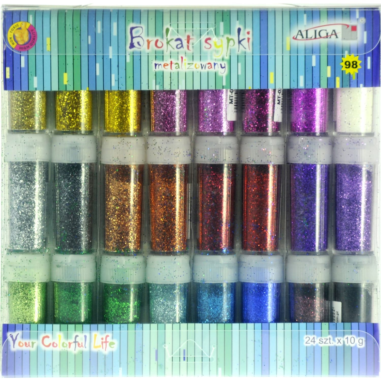 Brokat sypki bio 10g (24 kolory) MT-0222 ALIGA