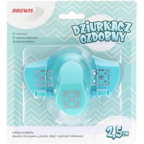 Dziurkacz ozdobny brzegowy 2,5cm GWIAZDKI DB25-2 BREWIS