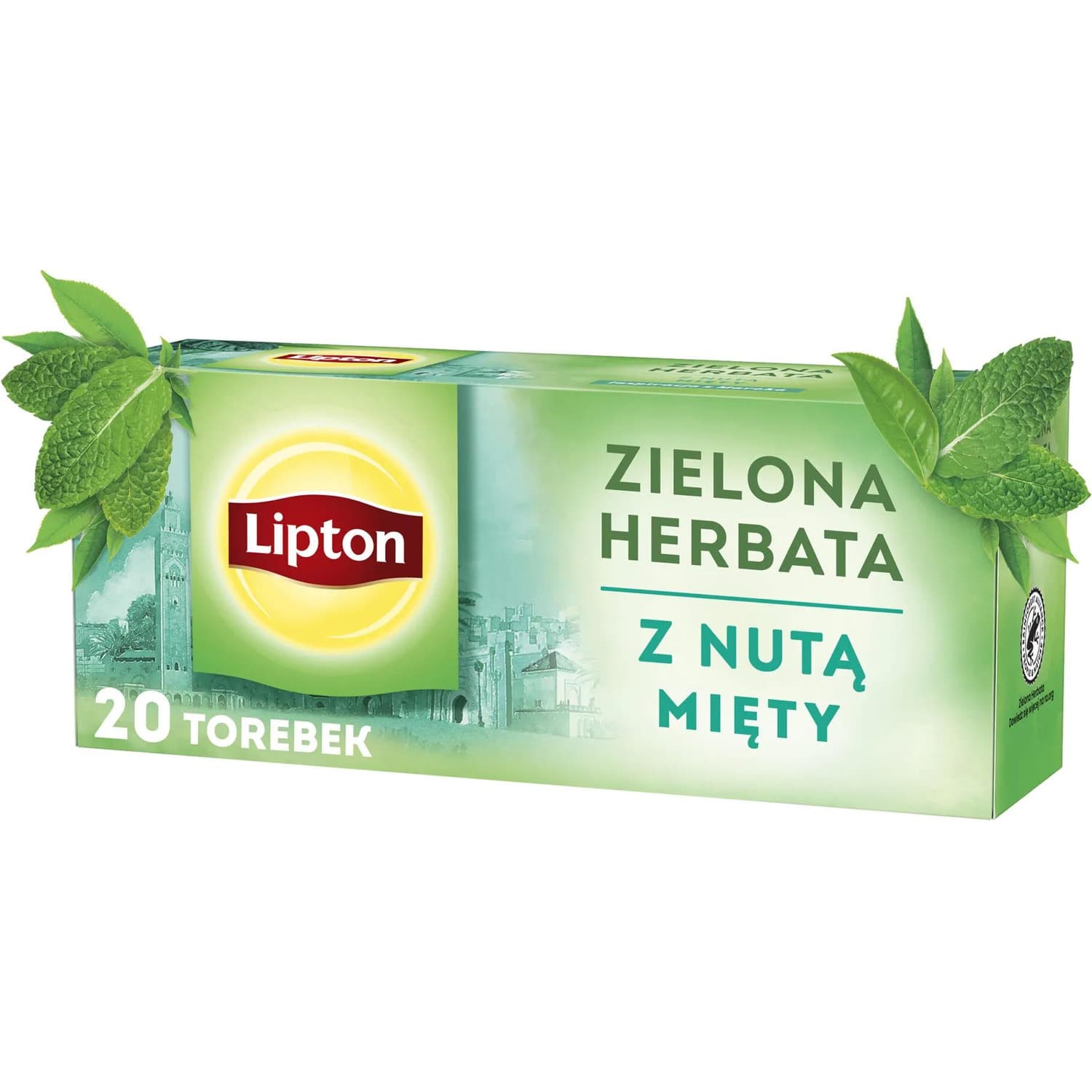 Herbata LIPTON (20 torebek) zielona z nutą mięty GREEN MINT